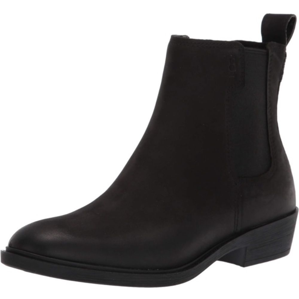 UGG Women's Emmeth Chelsea Rain Boot Black Leather size 9
